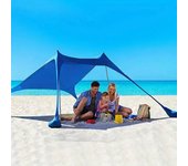 Tienda de playa portátil para exteriores, resistente a los rayos UV, para acampar, refugio solar, toldo de playa familiar, vida al aire libre 200*160*150CM rojo