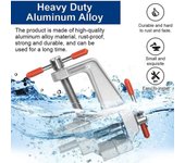 Mini tornillo de banco de aleación de aluminio multifuncional para manualidades, moldes, herramientas de reparación fijas, joyería, banco de trabajo electrónico plata