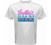 Camiseta unisex blanca de Don Johnson de la serie de televisión MIAMI VICE S