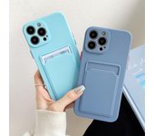 Funda de teléfono de silicona suave para iPhone 13 Pro Max 12 11 Samsung S22 S21 A53 Xiaomi Redmi 10C 10A Note 11 10 funda con tarjetero iPhone 13 verde oscuro