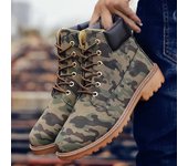 Botas de camuflaje para hombre, botas de moda, botas de nieve, botas de madera baratas e informales para exteriores, zapatos de otoño e invierno para amantes de las botas de trabajo para hombre 36