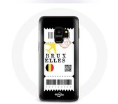 Coque pour samsung galaxy S9 plus Billet d'avion Bruxelles