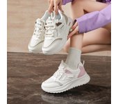 Zapatos casuales de papá para mujer, zapatillas de plataforma gruesa, zapatos cómodos con cordones para caminar, zapatillas de tenis antideslizantes, zapatos deportivos transpirables para correr para mujer 35