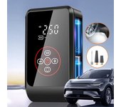 Bomba de aire portátil para automóvil, pantalla digital, inalámbrica/con cable, eléctrica, 150 PSI, bomba de neumáticos con pantalla LCD, para bicicleta, bola, motocicleta, iluminación de emergencia, carga Wired