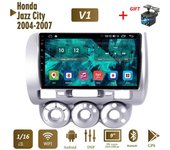 Radio del coche para Honda Jazz City 2004-2007 reproductor de vídeo Multimedia Android navegación GPS WIFI 1 + 16GB 1+16GB