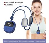 Masajeador de cuello colgante de baja frecuencia de 9 niveles para cuello, brazos, piernas, hombros, herramientas de cuidado de la salud, dispositivo de relajación portátil color rosa