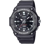 Reloj Casio Standard analógico de cuarzo con correa de resina y esfera negra MW-620H-1AV 100M para hombre negro
