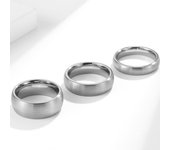 Anillos de 4/6/8mm para hombre, superficie de arena, acero de tungsteno, anillos de boda para mujer, anillos simples para pareja de niño y niña, propuesta de regalo de matrimonio 6 plata
