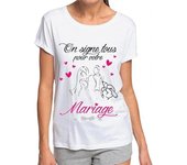 T-Shirt a dédicacer Mariage On Signe Tous avec feutre