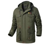 Chaqueta de invierno acolchada de algodón para hombre Chaqueta acolchada de algodón con capucha para hombre de talla grande M