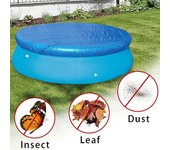 Cubierta Redonda para Piscina Tela Tejida PE Impermeable Cubierta para Polvo y Suciedad Lona Piscina Inflable Marco Metálico Piscinas Rectangulares Protector