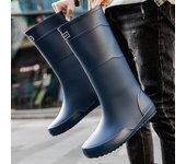 Botas de lluvia de verano para hombre, zapatos antideslizantes a media pantorrilla, impermeables, de invierno, hasta la rodilla, cálidos, con forro polar, para la lluvia, para pescar y trabajar 40