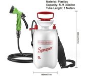 Ducha de camping multifuncional, pulverizador de agua a presión portátil de 5 l/1,3 galones con 7 modos de pulverización varios colores