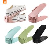 Xiaomi Mijia 5-10PCS Zapatero ajustable Estante doble Soporte para apilador de zapatos Ahorro de espacio Organizador de almacenamiento de zapatos Ranuras para zapatos para organización de armario 5 PCS