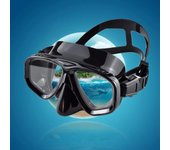 Máscara de snorkel, gafas de natación, buceo, falda de silicona, lente de vidrio templado, visión amplia, entrenamiento con cubierta para la nariz, correa ajustable