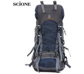 60L Viaje Camping Hombres Grandes Senderismo Bolsas de deporte al aire libre Mochila para senderismo Mochilas Paquete Mochlia verde del ejército