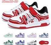 Zapatos para niños Zapatos casuales Zapatos para padres e hijos Zapatos de tendencia Tendencia para niños Todo fósforo Moda casual Zapatos con botones giratorios Zapatos de baloncesto 28 negro