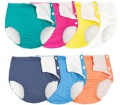 Pañal de natación para bebé, cubierta de pañal, traje de baño impermeable, pañales de tela, bañadores, pantalones de piscina 70 blanco