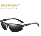 AORON gafas de sol polarizadas a la moda para hombre, gafas de sol de aleación Vintage de marca, gafas de conducción masculinas de lujo Retro