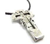 Les Trésors De Lily [J6295] - Collar de diseño 'Cruz mística' plata