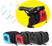Lixada Mini bolsa para sillín de bicicleta de montaña, bolsa para asiento de bicicleta de carretera, bolsa para tija de sillín para ciclismo al aire libre negro