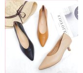 Zapatos de tacón alto para mujer, zapatos de verano para mujer, zapatos de punta puntiaguda, zapatos bajos para mujer, zapatos de oficina para exteriores, zapatos Mary Jane, zapatos de mujer 35