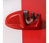 Afilador de cuchillos de cocina de dos etapas, piedra para afilar cuchillos para el hogar, herramientas de cocina rojo