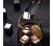 5 cubitos de hielo de aluminio para whisky, reutilizables, para enfriar whisky y vino, para mantener la bebida fría durante más tiempo gris claro