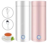 Hervidores eléctricos portátiles Taza 400 ml 220 V Té Café Leche Hervidor eléctrico Viaje Hervir agua Mantener caliente Electrodomésticos de cocina Termo United States&us color rosa