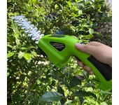 1 pieza Recorte su césped y arbustos sin esfuerzo con este cortasetos eléctrico de mano 2 en 1 de 7,2 V: tijeras de podar, incluye batería y cargador verde
