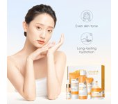 LAIKOU Vitamin C Skin Care set 5pcs Face Cleanser Toner Serum Cream Eye Cream 5pcs