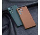 Funda de teléfono para Samsung S24/S23/S24Ultra/S23Ultra/S22Ultra - Funda protectora de cuero de lujo resistente a caídas para hombres, mujeres y mujeres Samsung S22ultra marrón