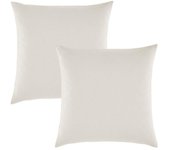 Lot de 2 taies d'oreiller  Drift  pur coton teint lavé 57 fils/cm² toutes dimensions - Ecru - Taies d'oreiller 63 x 63 cm x 2