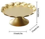 1 bandeja de metal para tartas, soporte redondo para tartas, soporte para tartas, suministros para fiestas, soporte para postres. S