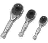 Juego de llaves de trinquete cortas de 12, 38 y 14 pulgadas con cabezal flexible y 72 dientes 3 Pcs