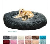 Meet Through Us Warehouse-ropa de cama supersuave para mascotas, casa para perros, saco de dormir cálido para invierno, cojín largo de felpa para perros 100CM rojo