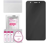 apgo Privacy Matte Hybrid protective glass compatible with Tecno F2, flexible nano glass, great replacement for tempered glass, scratch-resistant, ful