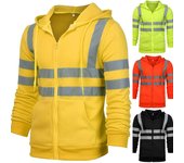 Sudadera con capucha de visibilidad para hombre, Tops tipo jersey, chaqueta de trabajo ferroviaria, prendas de vestir, Reino Unido, nuevo M naranja