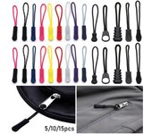 Bags Clip Buckle Outdoor tools Zip Puller Replacement Cord Rope Pullers Ends Lock Zips Zipper Pull 5pcs Style 1