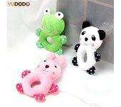 Peluche de peluche suave para masticar, diseño de panda, rana, conejo y perro, para perros pequeños, chihuahua, cachorros y gatos, juguetes interactivos. S