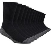 5 pares de calcetines de trabajo altos para hombre que absorben la humedad one size fits all negro