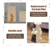 Pared Anti rasguño para gatos sofá DIY rascador para gatos sofá protección patas afilar recortable alfombra autoadhesiva rascador para gatos