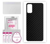 Adhesivo protector trasero apgo compatible con Xiaomi Poco M3 Pro 5G, lámina de vinilo - Patrón negro carbono