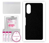 apgo Protective Skin Sticker for the back compatible with Xiaomi POCO F3 GT, Wrap Film, Foil, Vinyl - Pattern Matte Black