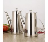 Tetera casera de boca larga de acero inoxidable para café, agua de 1,5/2L, herramienta de cocina 2L plata