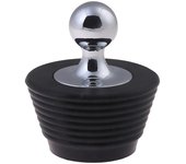 Tapones de silicona para bañera, desagüe de fregadero, cocina, tapón de sellado, ADM negro
