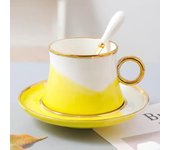 Taza de café Simple de estilo nórdico Ins, juego de dos piezas, taza de agua, taza de café, taza para leche, taza para desayuno, té de la tarde, té de flores color rosa