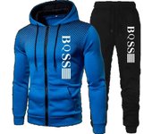 2024 Nueva ropa para hombre, traje de sudadera, traje de otoño e invierno con cremallera, suéter con capucha, pantalones, chándal para hombre, cárdigan, conjunto de dos piezas S