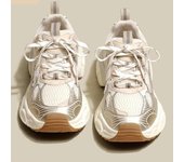 Zapatillas de deporte blancas de diseñador, zapatos planos para Mujer, zapatos vulcanizados con cordones, plataforma de cuña de malla para Mujer, Zapatillas informales para Mujer 36 champagne