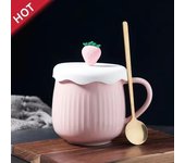 Taza Simple con elemento de fruta, Taza de cerámica con personalidad encantadora, taza de café, taza para leche, juego de agua para beber